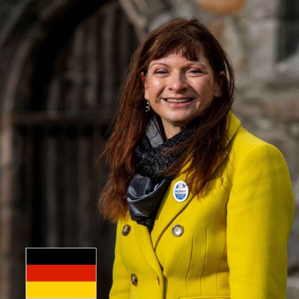 Tess_Cartmel Priory_Sheenah Alcock with German Flag Low res Tess_Cartmel Priory_Sheenah Alcock with German Flag Low res