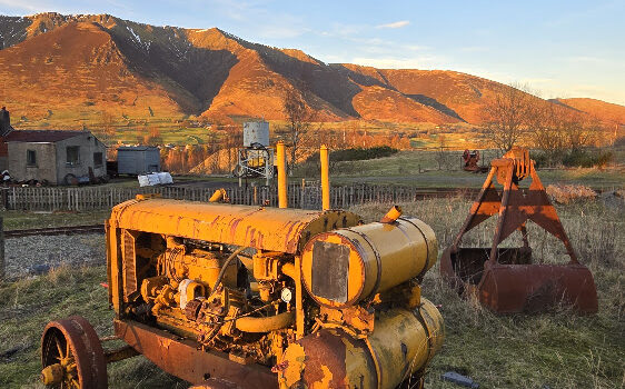Old quarry machinery in the sunlight